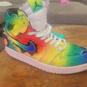 J Balvin Air Jordan 1 High OG Multi Color Sneaker - 3