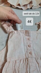 Letné šaty s klobúčikom kvietkovane 2-3r H&M - 3