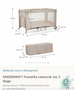 Cestovná postieľka Kinderkraft Joy 2 - 3