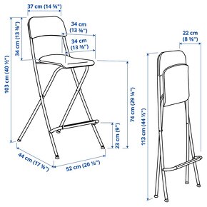 Biela barová stolička FRANKLIN - 3