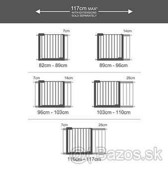 Predĺženie "14 cm" na detskú bezpečnostnú zábranu "Munchkin" - 3