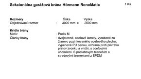 Predam garazovu branu 3m x 2,5m(š x v) - 3