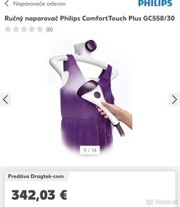 Ručný naparovač Philips comfort touch plus GC 558/ - 3