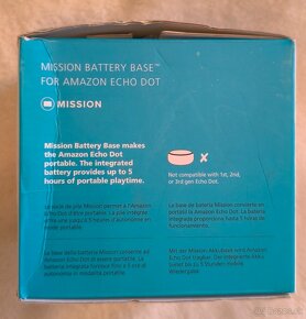 Predám Mission Battery Base" for Amazon Echo Dot - 3