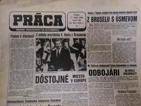 Staré noviny PRÁCA a PRAVDA ročník 1990 - 300ks - 3