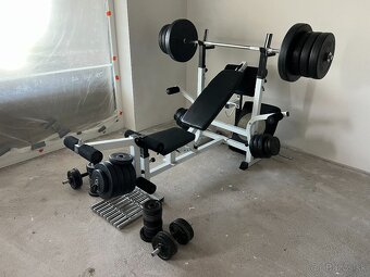 Set bench press + závažia - 3