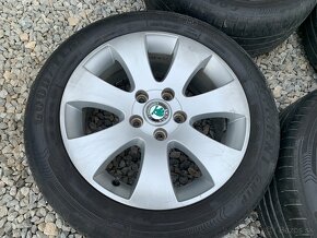 Predám letnú sadu SKODA 5x112 R16 + pneu 205/55 R16 - 3