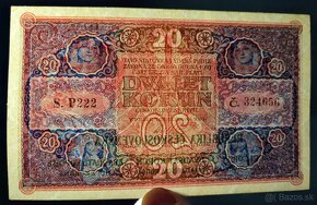 20 Kč 1919 séria P 222 neperforovaná  UNC - 3