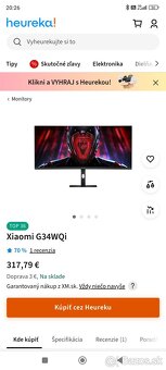 Predám herný monitor Xiaomi 34 qwi - 3