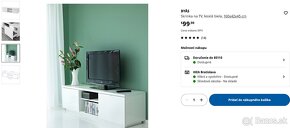 Skrinka na TV, lesklá biela (IKEA BYAS) - 3