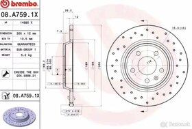 predám BREMBO 08.A759.1X - Brzdový kotúč x2 - 3