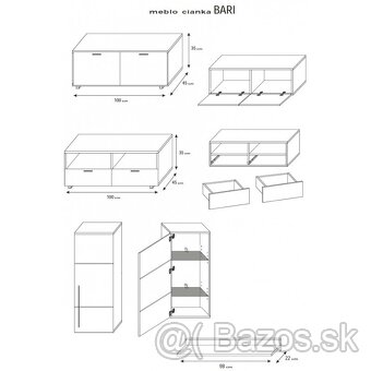 Na predaj obývačka Bari s modrým LED osvetlením - 3