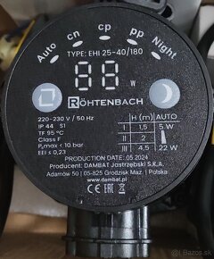 Elektronické obehové čerpadlo  ROCHTENBACH EHI 25-40/180. - 3