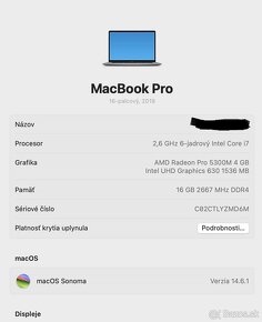 Predám MacBook PRO 16" 2019 - 3