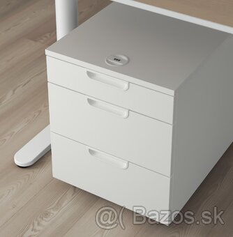 Predám stôl IKEA BEKANT + uzamykateľné zásuvky IKEA GALANT - 3