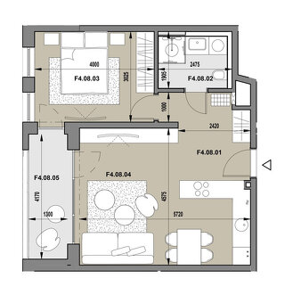 2-izb.byt s loggiou v aktuálne SKOLAUDOVANOM PROJEKTE PRÚDY - 3