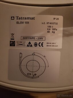 Predám Boiler Tatramat 150L - 3