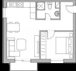 2 izbový byt (46m²) B101 prízemie v NOVOSTAVBE, Kolárovo - 3