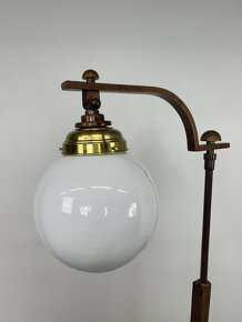 Podlahová art deco guľová lampa so stolíkom Halabala Jindřic - 3