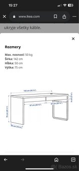 Pracovný stôl MICKE IKEA - 3