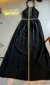 Damske spoločenské šaty, dlhé 39, čierne - 3