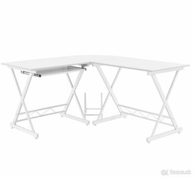 Rohový stol písací biely - 3
