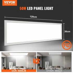 Vevor LED stropné svietidlo z diaľkovým ovládaním 5000 LM - 3