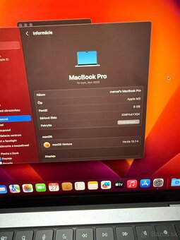 Predám MacBook PRO 14 M3 8GB Rám 512GB Kozmický Sivý - 3