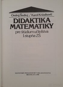 Didaktika matematiky (Šedivý, Križalkovič),1. vydanie (1990) - 3