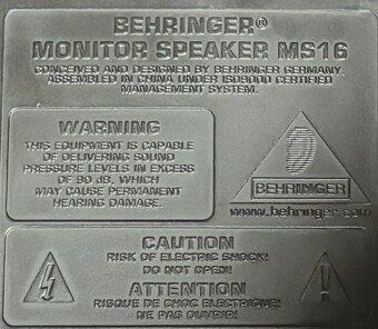 Aktívne monitory BEHRINGER MS16 - 3