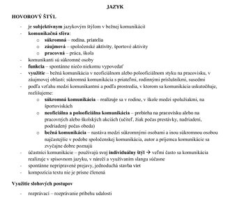 Maturitné témy zo slovenského jazyka a literatúry (SJL) - 3