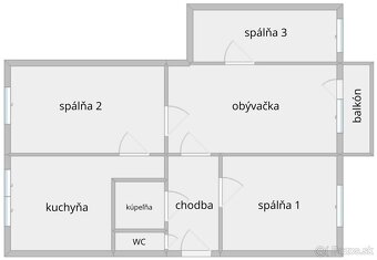 NA PREDAJ 4 IZBOVÝ BYT V PÔVODNOM STAVE BLÍZKO CENTRA MESTA  - 3