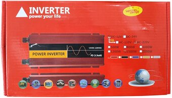 Menič napätia inverter z 12V na 220V 1500W - 3