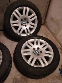 Zimné 4ks alu disky orig. BMW 5x120 R18 pneu 245/50 R18 5mm - 3