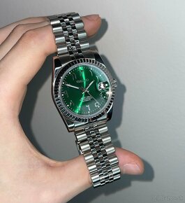 Hodinky Seiko Mod Green Arabic Dial - 3