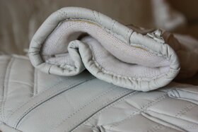 Kožené zimné rukavice pánske veľkosť L (už len biele) - 3