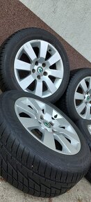 Alu Škoda 5x112 a zimné Barum, Matador 205/55 R16 - 3