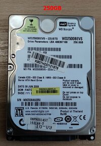 Predám 2,5" SATA HDD (pevné disky) 250GB a 320GB - 3