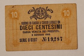 50/10/5 Centesimi Taliansko 1918 - 3