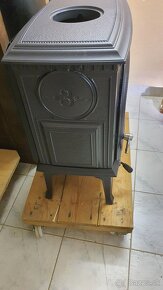 Liatinové kachle Jotul F 3 CB modročierný smalt - 3