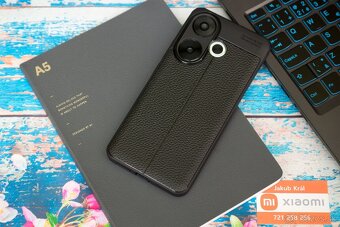 Puzdro s koženkovým vzorom pre Xiaomi, Redmi, Poco - 3