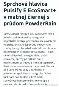 Ručná sprcha Hansgrohe Pulsify E matná čierna - 3