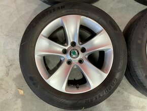 R16 5x112 Original Skoda SuperB 7J ET45  +205/55 letné pneu - 3