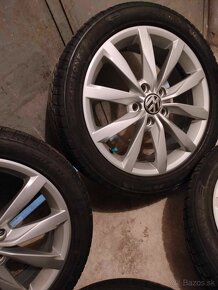 4ks alu disky orig. VW 5x112 R17 pneu zimné - 3