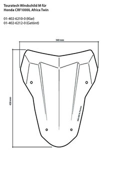 Plexi štít Honda Africa Crf1000l - 3