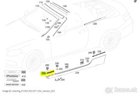 Mercedes E -class W238, A238, drziak plast. podbehu prah - 3