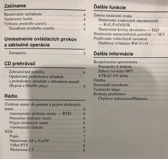 Predám autorádio Sony CDX S2200 - 3