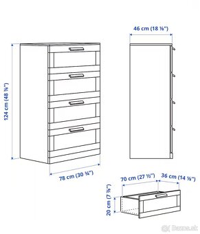 Komoda so 4 zásuvkami - 3