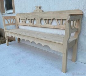 Vidiecka drevená lavica - šafáreň - L28 - 3