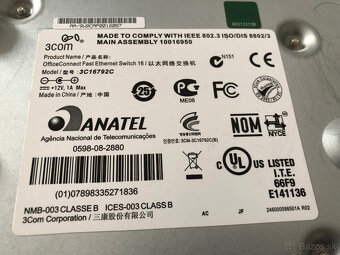 Predám Switch 3Com 3C16792C - 3